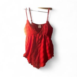 No Boundaries Red Sleeveless Top